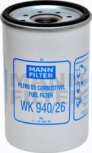 Mann-Filter WK 940/26 - Паливний фільтр autozip.com.ua