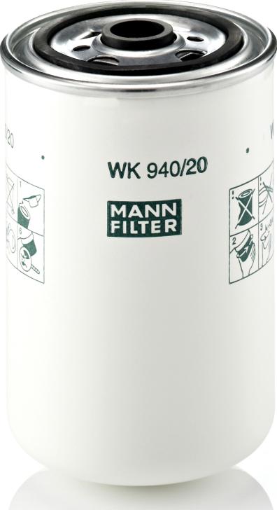 Mann-Filter WK 940/20 - Паливний фільтр autozip.com.ua