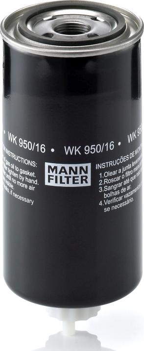 Mann-Filter WK 950/16 x - Паливний фільтр autozip.com.ua