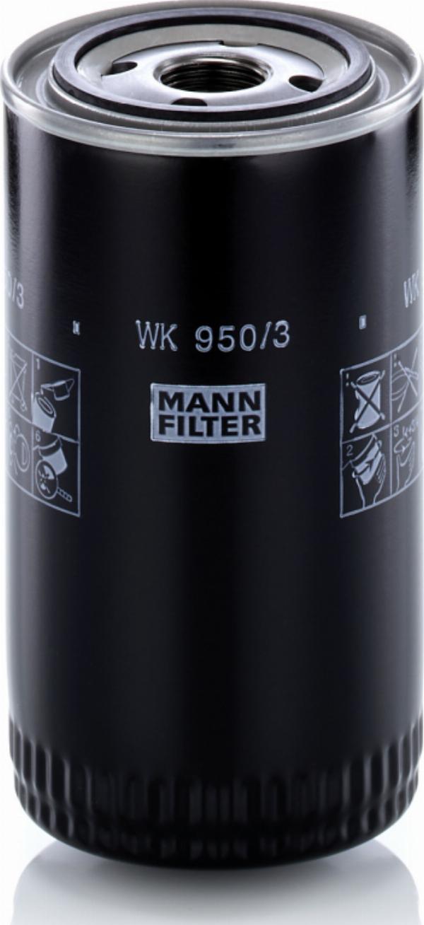Mann-Filter WK 950/3 - Паливний фільтр autozip.com.ua