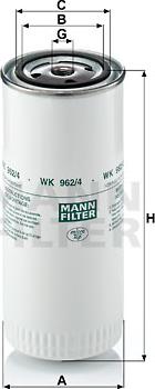 Mann-Filter WK 962/4 - Паливний фільтр autozip.com.ua