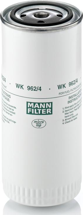 Mann-Filter WK 962/4 - Паливний фільтр autozip.com.ua