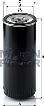 Mann-Filter WK 962/5 - Паливний фільтр autozip.com.ua