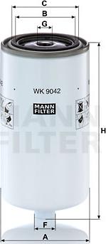 Mann-Filter WK 9042 x - Паливний фільтр autozip.com.ua