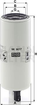 Mann-Filter WK 9017 x - Паливний фільтр autozip.com.ua