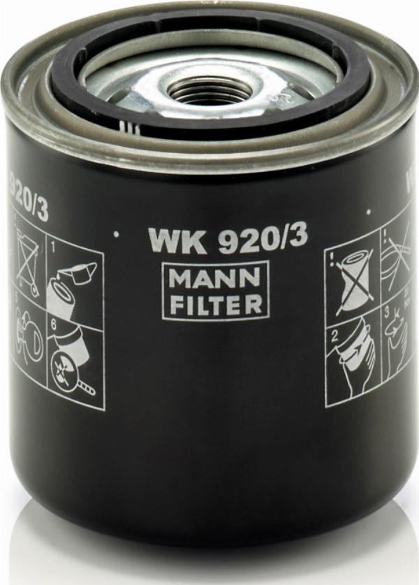 Mann-Filter WK 920/3 - Паливний фільтр autozip.com.ua