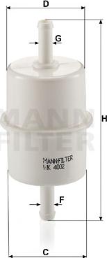 Mann-Filter WK 4002 - Паливний фільтр autozip.com.ua