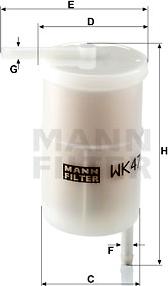 Mann-Filter WK 47 - Паливний фільтр autozip.com.ua