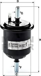 Mann-Filter WK 55/1 - Паливний фільтр autozip.com.ua