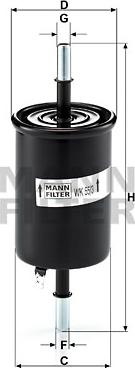 Mann-Filter WK 55/3 - Паливний фільтр autozip.com.ua