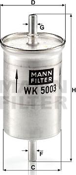 Mann-Filter WK 5003 - Паливний фільтр autozip.com.ua