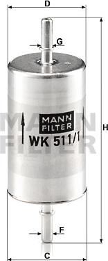 Mann-Filter WK 511/1 - Паливний фільтр autozip.com.ua