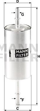 Mann-Filter WK 512/1 - Фільтр паливний Ford Focus 1.4i 16V. 1.6i 16V. 1.8i 1 autozip.com.ua