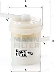 Mann-Filter WK 52 - Паливний фільтр autozip.com.ua