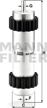 Mann-Filter WK 6008 - Паливний фільтр autozip.com.ua