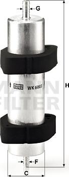 Mann-Filter WK 6003 - Паливний фільтр autozip.com.ua