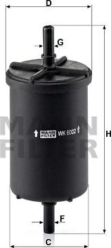 Mann-Filter WK 6002 - Паливний фільтр autozip.com.ua