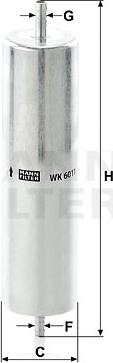 Mann-Filter WK 6011 - Паливний фільтр autozip.com.ua