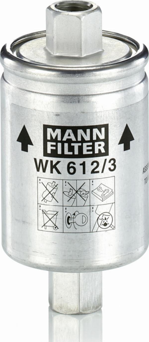Mann-Filter WK 612/3 - Паливний фільтр autozip.com.ua