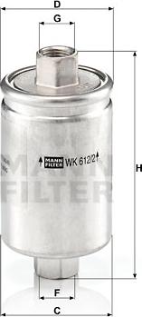 Mann-Filter WK 612/2 - Паливний фільтр autozip.com.ua