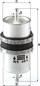 Mann-Filter WK 68/4 - Паливний фільтр autozip.com.ua