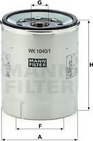 Mann-Filter WK 1040/1 x - Паливний фільтр autozip.com.ua