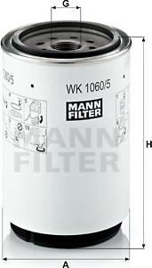 Mann-Filter WK 1060/5 x - Паливний фільтр autozip.com.ua