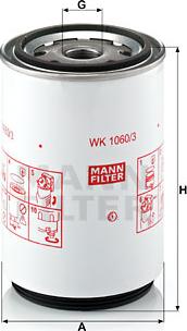 Mann-Filter WK 1060/3 x - Паливний фільтр autozip.com.ua