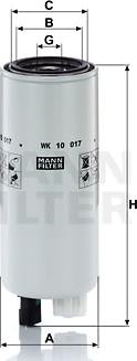 Mann-Filter WK 10 017 x - Паливний фільтр autozip.com.ua