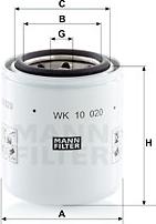Mann-Filter WK 10 020 - Паливний фільтр autozip.com.ua