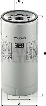 Mann-Filter WK 1080/6 x - Паливний фільтр autozip.com.ua