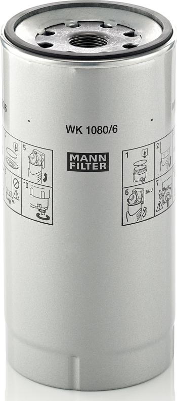 Mann-Filter WK 1080/6 x - Паливний фільтр autozip.com.ua