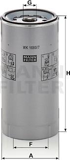 Mann-Filter WK 1080/7 x - Паливний фільтр autozip.com.ua
