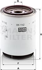 Mann-Filter WK 1142 x - Паливний фільтр autozip.com.ua