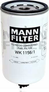 Mann-Filter WK 1156/1 - Паливний фільтр autozip.com.ua