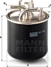 Mann-Filter WK 1136 - Паливний фільтр autozip.com.ua