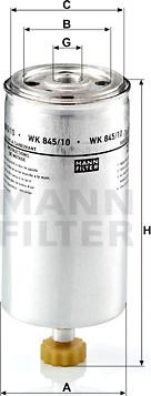 Mann-Filter WK 845/10 - Паливний фільтр autozip.com.ua