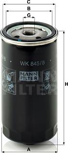 Mann-Filter WK 845/8 - Паливний фільтр autozip.com.ua