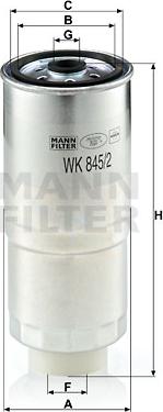 Mann-Filter WK 845/2 - Паливний фільтр autozip.com.ua