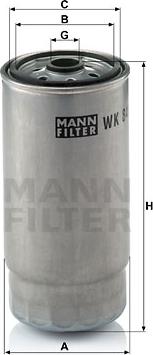 Mann-Filter WK 845/7 - Паливний фільтр autozip.com.ua