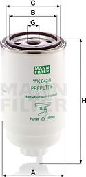 Mann-Filter WK 842/6 - Паливний фільтр autozip.com.ua