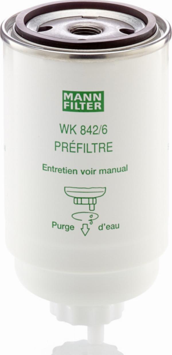 Mann-Filter WK 842/6 - Паливний фільтр autozip.com.ua