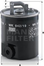 Mann-Filter WK 842/19 - Паливний фільтр autozip.com.ua
