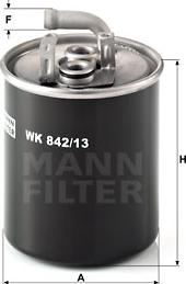 Mann-Filter WK 842/13 - Паливний фільтр autozip.com.ua