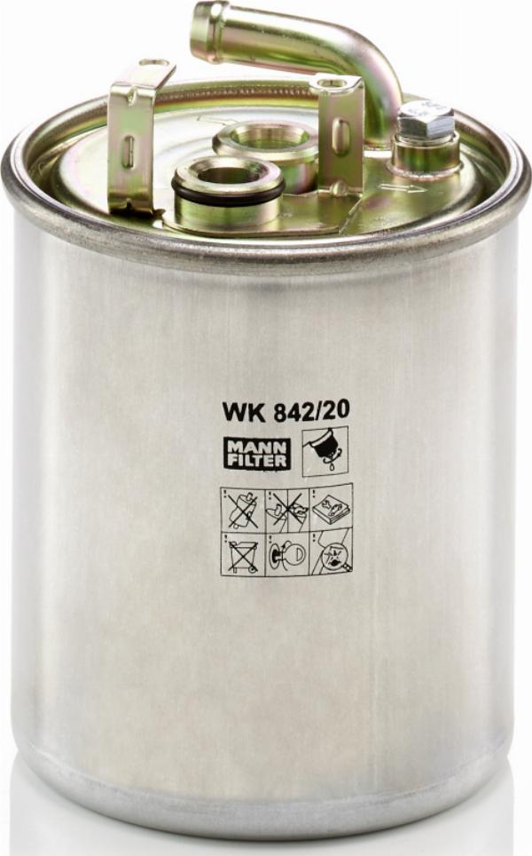 Mann-Filter WK 842/20 - Паливний фільтр autozip.com.ua