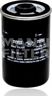 Mann-Filter WK 842/7 - Паливний фільтр autozip.com.ua