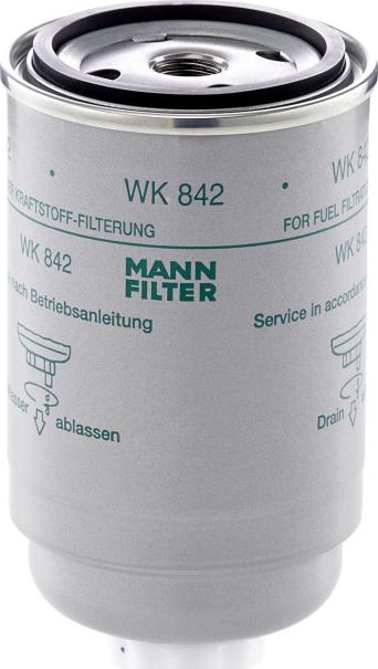 Mann-Filter WK 842 - Паливний фільтр autozip.com.ua