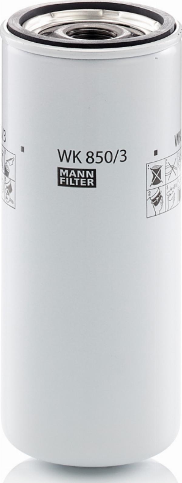 Mann-Filter WK 850/3 - Паливний фільтр autozip.com.ua
