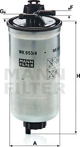 Mann-Filter WK 853/4 z - Паливний фільтр autozip.com.ua