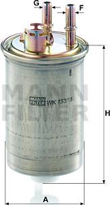 Mann-Filter WK 853/18 - Паливний фільтр autozip.com.ua